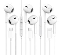 Auriculares USB C para iPhone 17, 16, 15, para iPad Pro, paquete de 3, auriculares tipo C con control de volumen para iPhone, auriculares con cable USB C, para Google Pixel 8, 7, 6A, 5, Samsung S24