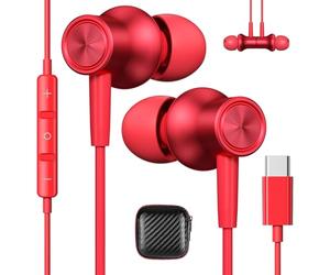Auriculares USB C para iPhone 17 16e 15 Pro Max 5G Galaxy A37 A57 A36 A56 | Magnéticos Cancelación Ruido Estéreo Audifonos Tipo C con Micrófono para Samsung S26 Xiaomi 17T 15 POCO X8 Pad8 7 Pixel 10 9a