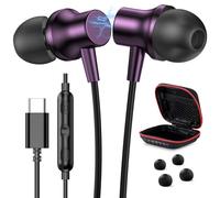 Auriculares USB C para iPhone 17 Pro 16 15 Plus/iPad 10, Auriculares USB C para Oppo Reno13 Pro 5G Find N5 Find X8 Pro, A uriculares Tipo C con Cable y Micrófono Control Volumen Aislamiento Ruido