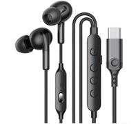Auriculares USB C para juegos con micrófono, auriculares intrauditivos con cable de 3.5 mm, modo de juego de baja latencia, graves profundos, aislamiento de ruido para iPhone 16/15 para Android (D)