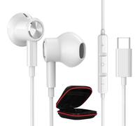 Auriculares USB C para Samsung A17/A16/A26/A36/A56/A55/S25/S24/S23/S22/S21 HiFi Estéreo Magnético Auriculares USB Tipo C Headphones con Cable Earphones con micrófono para iPhone 17 16e 15 Pixel 10 9a