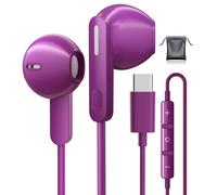 Auriculares USB C para Samsung Galaxy S25 S24 S26 Ultra iPhone 17 Auriculares con Cable Tipo C HiFi Cascos USB C para iPhone 16 15 Samsung Galaxy A56 A55 A16 S23 S24 FE Google Pixel 9 Pro 9a iPad 11