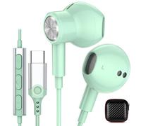 Auriculares USB C para Samsung S24 Plus iPhone 15 Pro Max, auriculares tipo C con micrófono y control de volumen, auriculares magnéticos con cable para Android Galaxy S23 Ultra S22 S21 S20 FE Google
