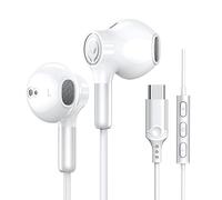 Auriculares USB C Samsung con micrófono intraural con cable para Galaxy S23 Ultra S22 S21 FE S20 A53 A54 iPad Pro 2022 iPad Air 5/4/Mini 6, Pixel 7