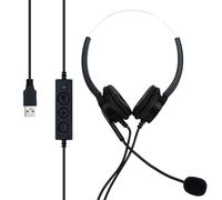 Auriculares USB computadora portátil PC micrófono cancelación de ruido