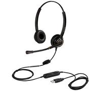 Auriculares USB con cancelación de Ruido y Controles de Volumen, Auriculares para computadora con micrófono de reconocimiento de Voz para UC Softphones Negocios, Skype Lync Conference Curso en línea