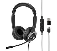 Auriculares USB con Micro (Negro) - NEDIS