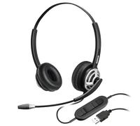 Auriculares USB con Micrófono Estéreo con Cancelación de Ruido Compatible con SKype Dragon, dictado, jabber, zoom para oficina, clase, trabajo escolar, aprendizaje electrónico y hogar, etc.