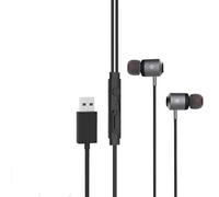 Auriculares USB con micrófono para computadora, Chromebook, PC, portátil, cancelación de ruido, auriculares con cable de repuesto para Dell compatibles con HP compatibles con Surface Office Zoom