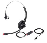 Auriculares USB con micrófono para PC portátil Ordenador Auriculares Cancelación de Ruido Micrófono para Casa Oficina Online Clase Skype Zoom
