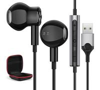 Auriculares USB con Micrófonos Para PC PS4 PS5,Magnético Cancelación Ruido Auriculares PC para Portátil,Auriculares para Juegos con Controles de Audio Headset Gaming Ligeros para Transmisión En Vivo