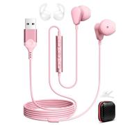 Auriculares USB PC con cable, auriculares con cable tipo A con cable micro 2,3 m PC auriculares estéreo de alta fidelidad con función de silencio anti ruido intraaural auricular Gamer para Dell