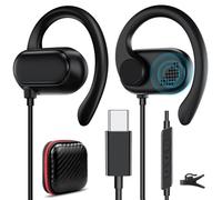 Auriculares USB tipo C con gancho ajustable para la escuela y el ordenador portátil para iPhone 16 Pro Max 16e 15 Samsung S25 Edge S24 FE Android para iPad A16 11 Pixel 9a 9 8