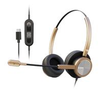 Auriculares USB Tipo C con micrófono con cancelación de Ruido, Conector USB C para PC, Mac, Tablet, Compatible con Windows Android Mac, para Samsng S20, Note 10/10+, iPad Pro 2020, iPad, Huawei