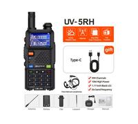 (Auriculares UV-5RH) Walkie-talkie UV5RH/Pro Max, 15 W, frecuencia de replicación inalámbrica de seis