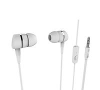 Auriculares Vivanco VVEARSMARTW con cable Jack 3,5 mm para llamadas y música, micrófono integrado, color blanco