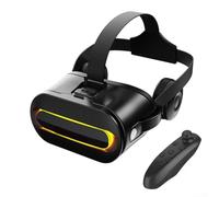 Auriculares VR diseñados para iPhone y dispositivos para permitir la reproducción multimedia 3D y soportar una amplia gama de aplicaciones de realidad virtual (negro)