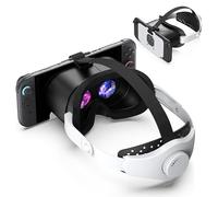 Auriculares VR mejorados para Nintendo Switch 2 (2025), Switch 2 gafas de realidad virtual VR con lentes HD ajustables y cómoda correa para la cabeza, kit Labo VR para Switch 2 accesorios, blanco y