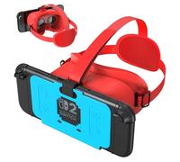Auriculares VR para Nintendo Switch 2 (2025), lentes HD ajustables y cómoda correa para la cabeza para gafas de realidad virtual SW2, gafas 3D para accesorios Switch 2 (azul rojo)