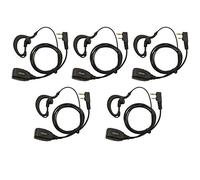 Auriculares Walike Talkie con micrófono en forma de G de volumen ajustable compatible con Kenwood BF-888S UV-5R Retevis H-777 RT22 Puxing Wouxun (paquete de 5)
