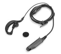 Auriculares walkie-talkie con forma de G, función pulsar para hablar, micrófono incorporado, cable de PU resistente y ajuste flexible para radios