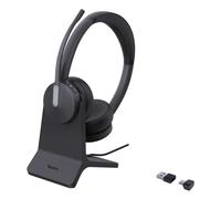 Auriculares Yealink BH70 Dual inalámbricos Bluetooth con Cancelación de Ruido, micrófono y base de carga, negros