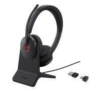 Auriculares Yealink BH74 inalámbricos Bluetooth para oficina con Cancelación Activa de Ruido y base de carga, negros