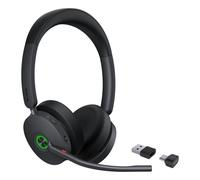 Auriculares Yealink BH74 UC inalámbricos Bluetooth con Cancelación Activa de Ruido, micrófono y USB-C/A, negros