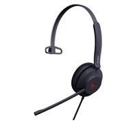 Auriculares Yealink UH37 mono con cable USB-C/A para oficina con cancelación de ruido, micrófono y luz busylight, negro