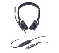 Auriculares Yealink UH46 Dual con cable USB-C/A para oficina con micrófono con cancelación de ruido negros