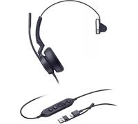 Auriculares Yealink UH46 Mono con cable USB-C para oficina optimizados para Teams, micrófono, color negro