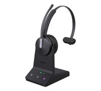 Auriculares Yealink WH64 Mono inalámbricos Bluetooth y DECT para oficina con cancelación de ruido negros