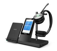 Auriculares Yealink WH66 Dual UC inalámbricos Bluetooth para oficina con cancelación de ruido y base de carga negros