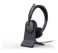 Auriculares Yealink WH68 Hybrid inalámbricos Bluetooth y DECT con Cancelación de Ruido para oficina, micrófono y base de carga, color negro