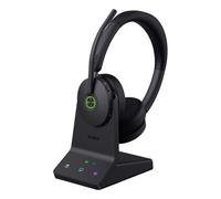 Auriculares Yealink WH68 UC inalámbricos y con cable Bluetooth con Cancelación Activa de Ruido Negro