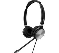 Auriculares Yealink YHS36 Dual con cable RJ9 para oficina y call center con Cancelación de Ruido, micrófono ajustable, diadema estéreo, color negro