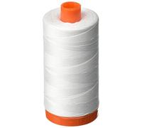 Aurifil A1050 - 2024 Mako Hilo de algodón sólido 50 WT 1422yds Blanco
