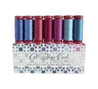 Aurifil at Day's End by Sarah Maxwell Aurifil 7 - Bobina pequeña 100% algodón de 12 W, paquete de hilos de 56 yardas cada uno, ideal para manualidades, acolchado y patchwork