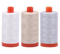 Aurifil Bundle 50 WT algodón Egipcio Hilos, Gran 1422 Patio carretes, vacío Capacidad de Bobina de Hilo Caso 12