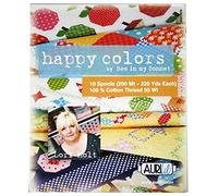 Aurifil Thread Set HAPPY COLORS By Lori Holt 50wt Cotton 10 Small (220 yard) Spools by Aurifil