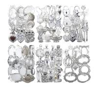 AuriicLeaf Calcomanías de cartulina vintage para cubiertos, troqueles de corte hueco sin bordes, despegar y pegar, 180 piezas para álbumes de recortes, diario, planificador, collage, bricolaje