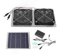 Aurikall Kit de Ventilador de Panel Solar de Estampado Integrado para Montaje en Pared con Panel Solar monocristalino de 100 W para ventilación Exterior, Escape y refrigeración en ático,