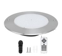 Aurikall Luz LED subacuática IP68 de 25W para Piscina de Pared, 12 Modos de Color con Control Remoto, bajo Voltaje de 12V, Acero Inoxidable