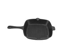 Aurikall Sartén de gran capacidad para parrilla de hierro fundido con superficie estriada para carne, pescado, filete y verduras