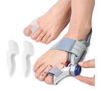 Aurinovellia Corrector de Juanetes, Enderezador Del Dedo Gordo Del Pie, con 1 Pieza Ajustable Corrector Juanetes 2 Silicona Separador de Dedos, Férula para Juanetes, para El Alivio de Juanetes Unisex