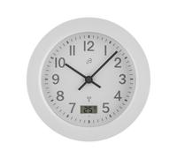 AURIOL® Reloj de baño radiocontrolado, con 4 ventosas en la parte posterior (blanco)