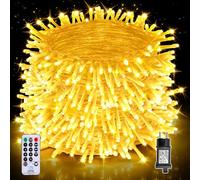 Auriostar Guirnalda Luces Exterior, 80m 800LEDs Luces Navidad Exterior IP44 Impermeable, 8 Modos Luces Arbol Navidad Interior,Luces Exterior Navidad para Balcon,Habitacion,Fiestas,Boda(Blanco Cálido)