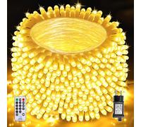 Auriostar Luces Navidad 40m LED, Guirnalda Impermeable IP44, Árbol Navideño Interior con 8 Modos, Luces Exteriores para Balcón, Habitación, Fiestas, Boda