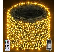 Auriostar Luces Navidad Exterior 100m, 1000LEDs Luces Arbol Navidad Interior 8 Modos, IP44 Impermeable Luz Exterior Navideña con Control Remoto, Luz LED para Habitacion, Fiestas, Boda, Balcon