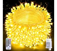 Auriostar Luces Navidad Exterior, 20m 200LEDs Guirnalda Led Impermeable IP44, 8 Modos Para Árbol Interior, Balcón, Habitación, Fiestas, Boda